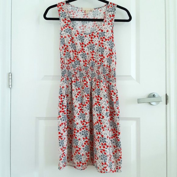 Boho Floral Dress Sleeveless w Pockets S/P - Picture 1 of 8
